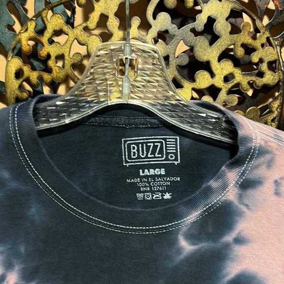 Cotton long sleeve, crop top by buzz size large colors, blue, and Taupe - Picture 4 of 9